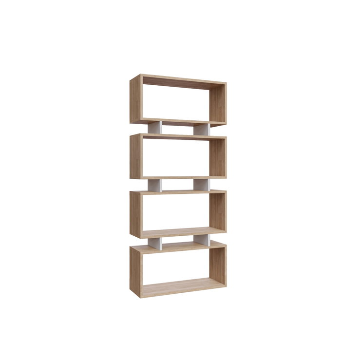 Hanah Home Langdon Estantería Roble y Blanco Hanah Home Langdon Estantería Roble y Blanco